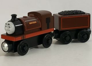Thomas And Friends Wooden Railway Bertram With Tender Train Engine Guc Dnn84