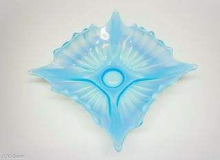 Vintage Fostoria Blue Opalescent Glass Heirloom Console Bowl 7 "