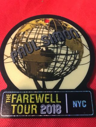 Paul Simon Crew Badge Farewell Tour Holographic Ultra Limited Rock History