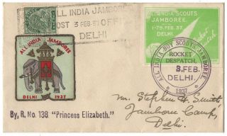 1937 India Kgvi Rocket No 138 Princess Elizabeth Stephen Smith Scouts Jamboree