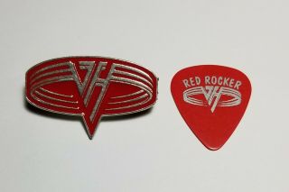 Van Halen Tour Guitar Pick And Pin Enamel Badge Set