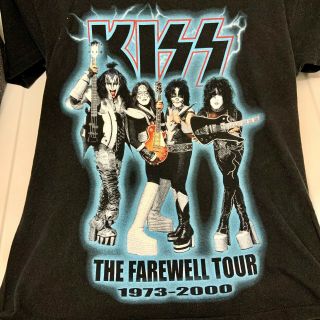Kiss Band Farewell Tour Dates 2000 Concert T - Shirt L
