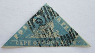 Cape Of Good Hope 4d Woodblock Rare Blue Shade Sg 14d Cogh Triangle Triangular