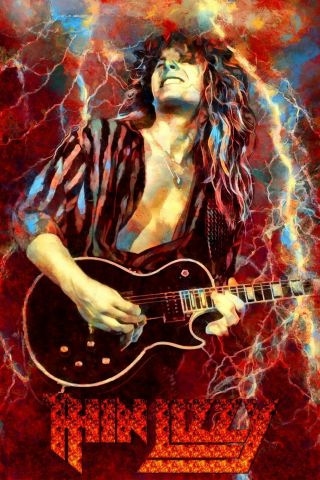 Thin Lizzy Poster Art " Thunder And Lightning " John Sykes Large 20x30 Print