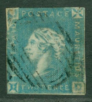 Sg 37 Mauritius 1859.  2d Blue.  Imperf Early Impression. ,  Various.