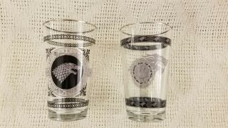 Game Of Thrones House Stark 2 Pint Glasses Glass Cup Stein Mug 16 Oz Hbo Silver