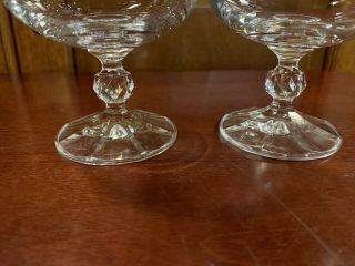 Set Of 6 Vintage Bohemian Czech Crystal Claudia Cordial Glasses
