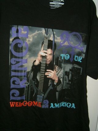 Prince Welcome 2 America Concert 2010 Tour T Shirt Size L Madison Square Garden