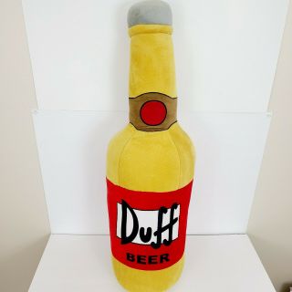 The Simpsons Duff Beer Bottle Plush Pillow Universal Studios 30 " Tall Moe