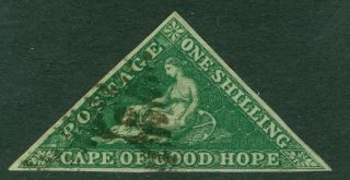 Sg 8b Cape Of Good Hope 1855 - 63.  1/ - Deep Dark Green.  Very Fine,  Full.