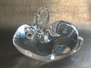 Wedgwood Crystal Glass Bunny Rabbit 4 1/2” Figure