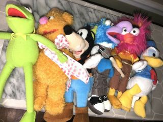 6 Disney The Muppets Kermit Drummer Gonzo Plush Stuffed Toys