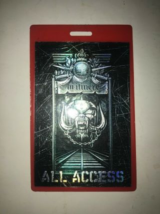 Motorhead Rare Backstage Pass All Access Tour Laminate