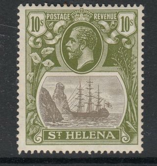 St Helena - 1922 - 37 10/ - Grey & Olive Green.  Very Lightly Mounted Sg 112