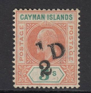 Cayman Is Sg18 1/2d On 5/ - Salmon And Green M/mint