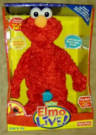 Fisher Price Sesame Street Elmo Live Opened,  Batteries - Great