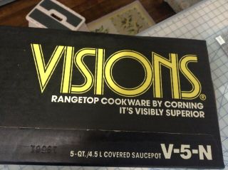 VISIONS Rangetop Cookware by Corning - 5Qt.  Covered Saucepot - 2