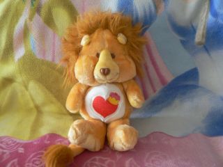 13 " Plush Vintage Brave Heart Lion Care Bear Cousin Baby Boy Girl 1980s Toy