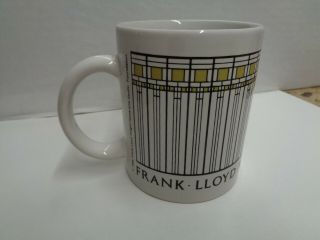 Frank Lloyd Wright Coffee Mug 1989 Vintage Architect Gift Art Glass Design