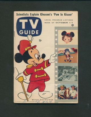1955 Tv Guide Mickey Mouse Club Debut Walt Disney The Honeymooners - Xl
