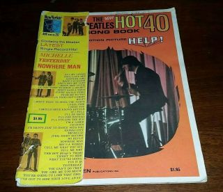 Rare 1965 Vintage The Beatles Hot 40 Song Book Sheet Music