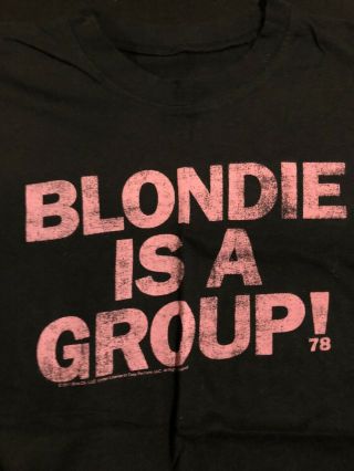 Blondie Is A Group Shirt Women’s T 1978 Debbie Harry Chris Stein Clem Burke Rare