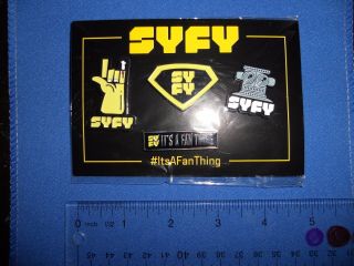 2017 Sdcc San Diego Comic Con Exclusive Syfy Pin Set Nip