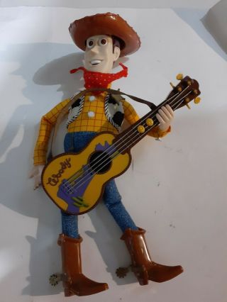 Disney Toy Story 2 Strummin Singing Woody Doll 17 " W/ Guitar& Hat 1999 Mattel