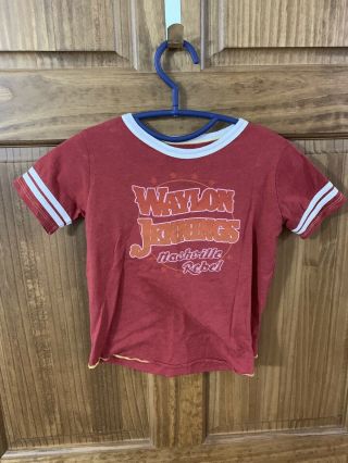Vintage Waylon Jennings Nashville Rebel 4t Kid Shirt Rowdy Sprout Midnight Rider