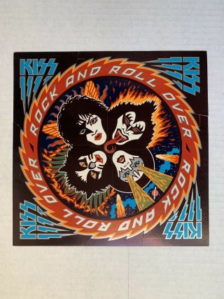 Vintage - Kiss Cardboard Insert - Rock And Roll Over Casablanca 8 X 8 " 1976