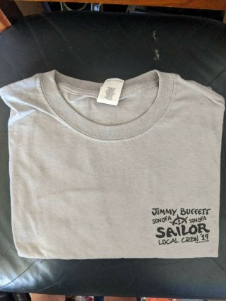 Rare Jimmy Buffett 2019 Son Of A Sailor Tour Local Crew Shirt Xl Grey