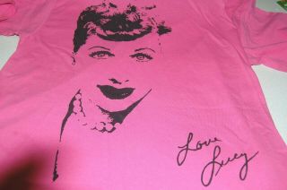 Vintage 2007 Pink And Black Lucille Ball (i Love Lucy) T - Shirt - Size Large - Ss
