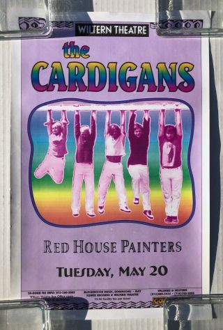 The Cardigans Red House Painters Wiltern Theatre L.  A.  1997 Concert Poster 4ad