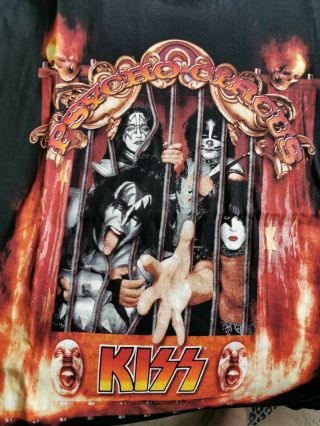 Kiss Psycho Circus Tour Tshirt,  Gene Simmons Size Large,  3d Glasses And Ticket.