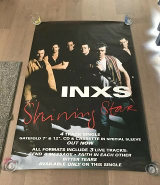 Inxs Shining Star Rare Subway Promotional Poster 60” X 40”