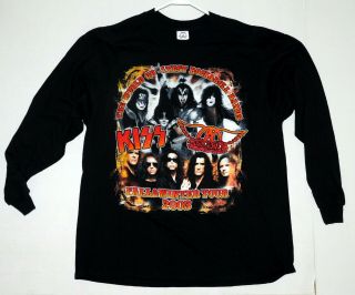 Kiss Band Aerosmith Concert Tour 2003 Greatest Bands Long Sleeve Shirt Xl Unworn