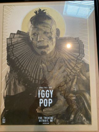 Iggy Pop Poster Detroit 2016 Brian Ewing