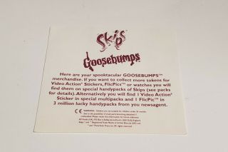 Goosebumps Vintage Skips Castle Folder Toy Collectible Rare 2