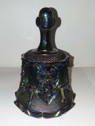 Vintage Fenton Amethyst Carnival Glass 5.  5 " Bell Sable Arch Iridescent