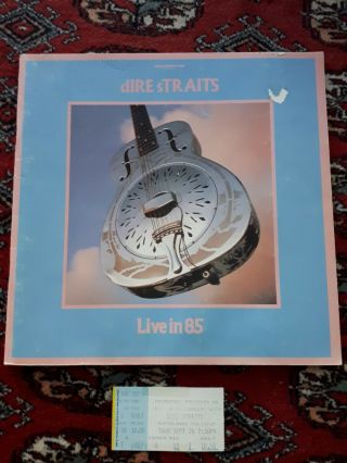 Dire Straits Mark Knopfler 1985 Bothers In Arms Concert Program / Ticket Stub