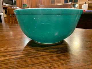Vintage Pyrex Primary Colors Green Mixing Nesting Bowl 403 2 1/2 Qt