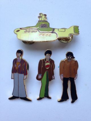 The Beatles Yellow Submarine Enamel Pins - 1 Beatle Missing -