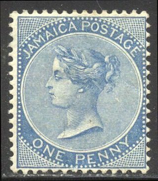 Jamaica 17 - 1884 1p Blue,  Wmk Crown Ca