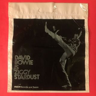 1972 Vintage David Bowie Record Store Bag - Ziggy Stardust - Rca Records Promo