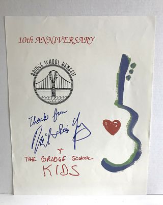 Neil Young 10th Anniversary Bridge School Benefit Poster - 1995