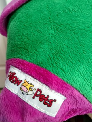 BARNEY Purple Green Dinosaur Pillow Pet Plush Stuffed Animal 20 