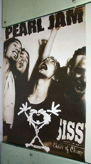 Pearl Jam Group Alive Vintage Poster Last One