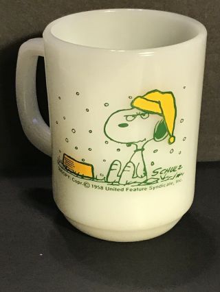 Fire King Snoopy Coffee Mug I Hate It When It Snows In My French Toast