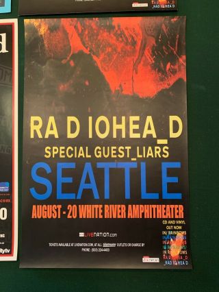 Radiohead Seattle 2008 In Rainbows Tour Concert Poster Rare Stanley Donwood