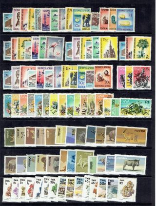 South West Africa 1961 To 1990 Complete Set Of Definitive Issues